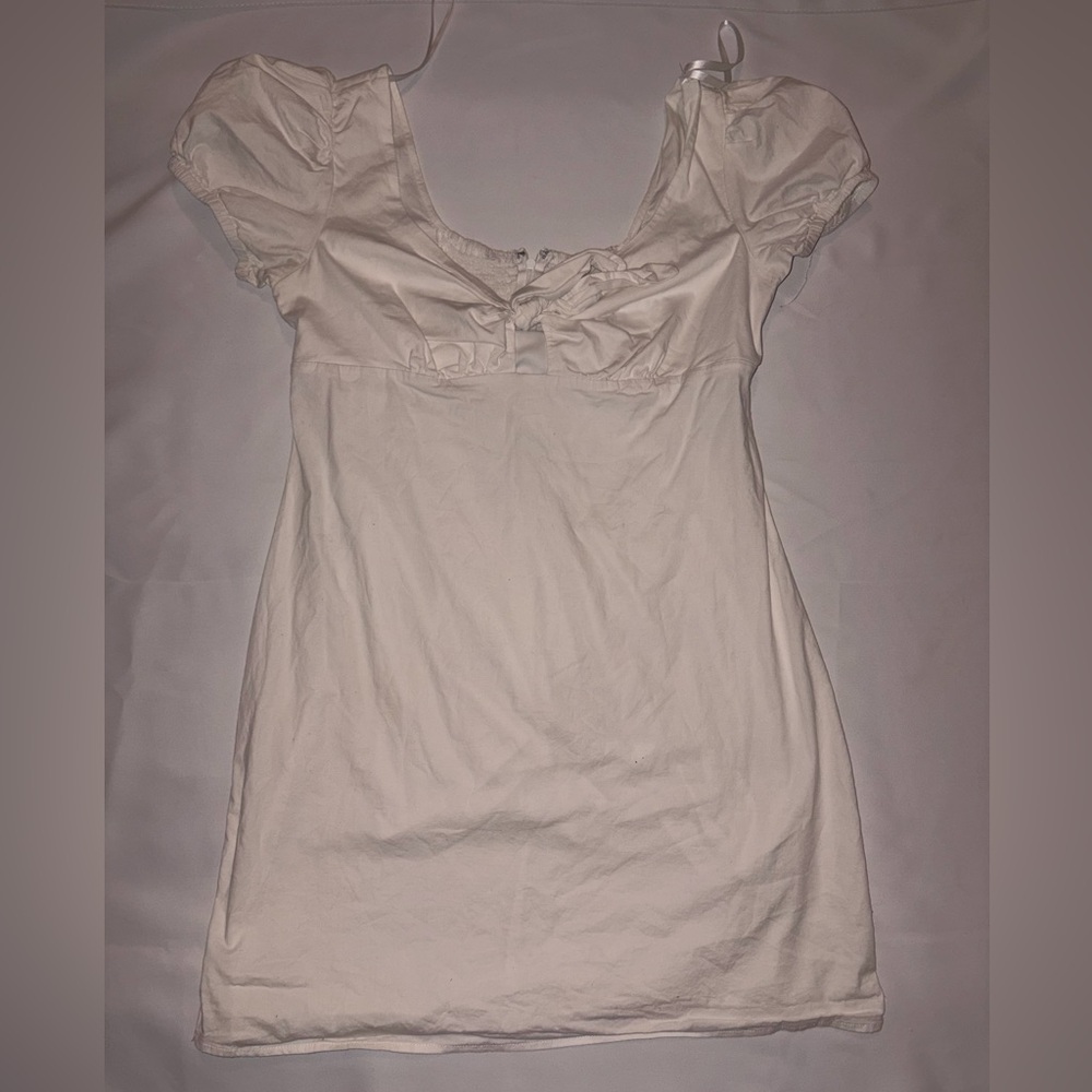 White Short Sleeve Dress